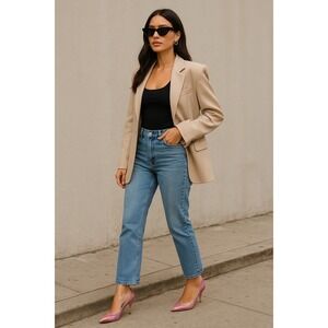 Sparkling Pink Gold Snakeskin Pointed‎ Toe Stiletto Heels Women's Size 38